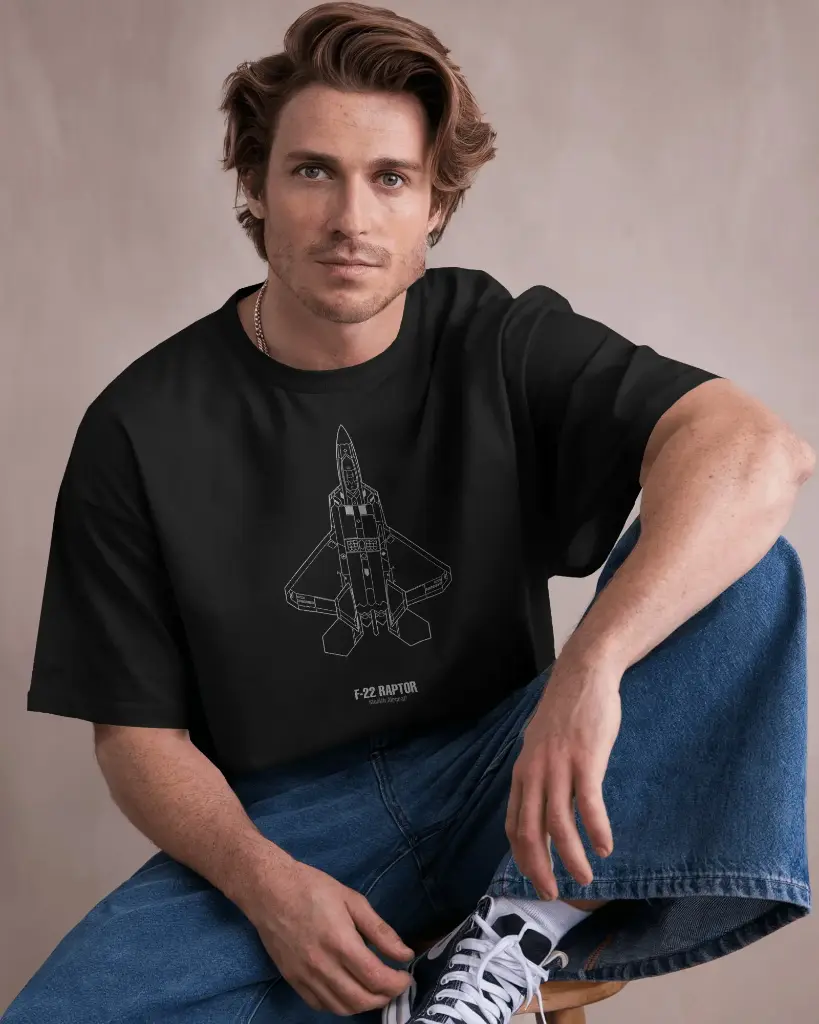  F22 Raptor Conops| Oversized T-shirt | Unisex