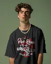Vintage Hot race Printed | Oversized T-shirt |