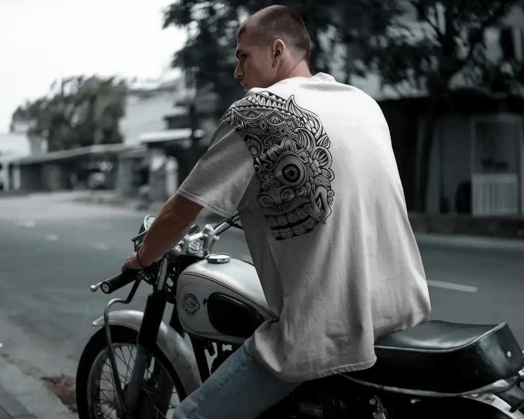 ROUGH RIAL FOLK PRINT | Streetwear oversized t-shirt | Mens