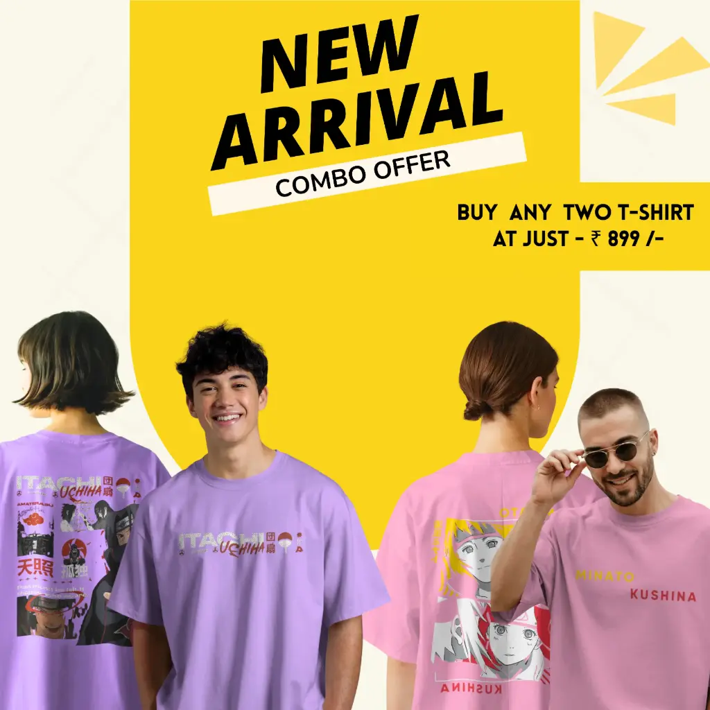 Itachi & Minato,Kushina , | Oversize  t-shirt | Anime combo | Unisex | At 899/-