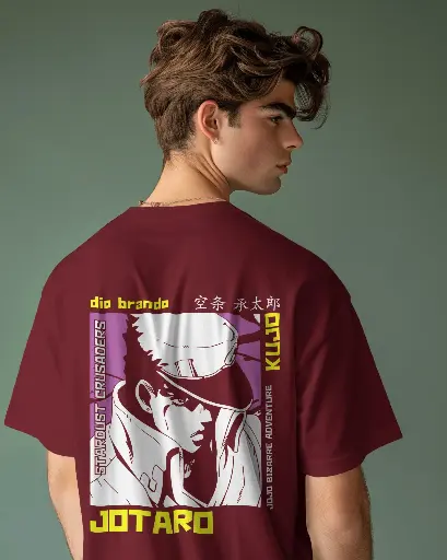 [A009] Jotaro Kujo from JOJO'S Bizarre Adventure  | Oversized T-shirt | ANIME | UNISEX