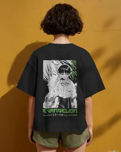 [A0012] Shinji Ikari From Neon Genesis Evangelion  | Oversized T-shirt | ANIME | UNISEX