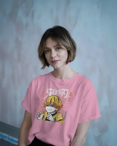 [A0044] Zenitsu Agatsuma  | Oversized T-shirt | ANIME | Womens