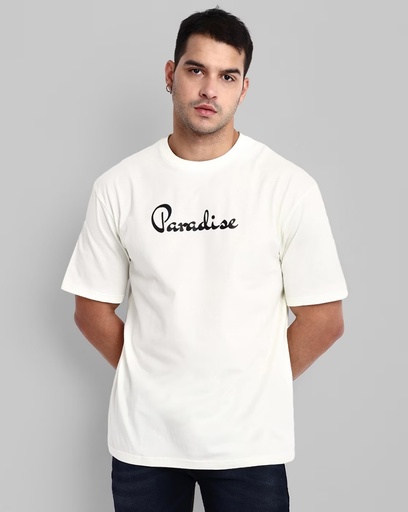 Men Graphic Print Loose Fit Crew-Neck T-Shirt