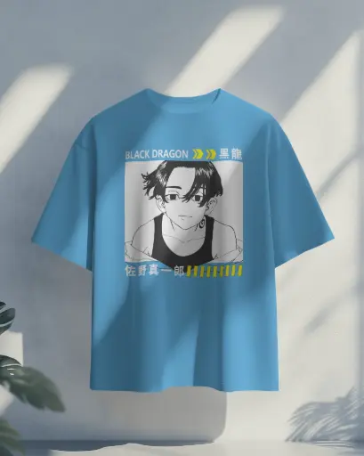 [A00121] BLACK DRAGON | TOKYO REVENGERS | Oversized T-shirt | ANIME | UNISEX