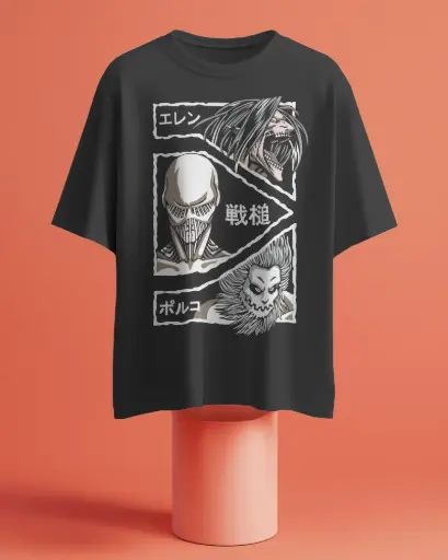 [A00106] ATTACK ON TITAN | Oversized T-shirt | ANIME | UNISEX