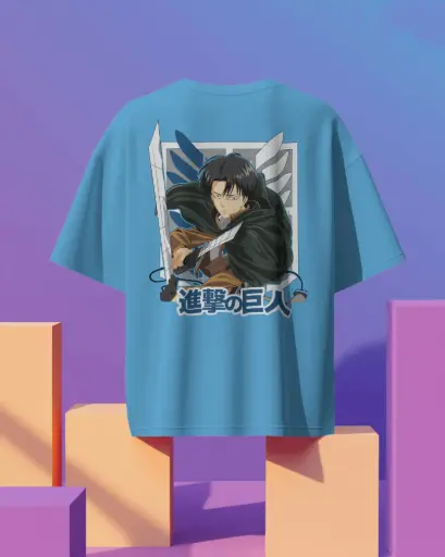 [A00104] LEVI ACKERMAN | ATTACK ON TITAN | Oversized T-shirt | ANIME | UNISEX