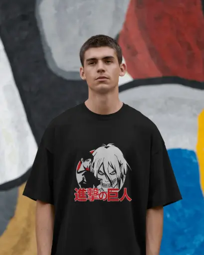 [A00101] ATTACK ON TITAN | Oversized T-shirt | ANIME | UNISEX