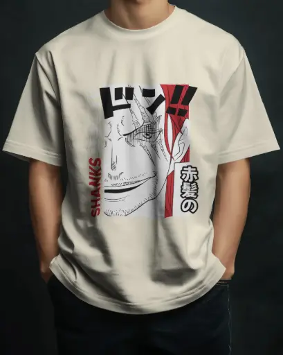 [A0089] SHANKS FROM ONE PIECE  | Oversized T-shirt | ANIME | UNISEX