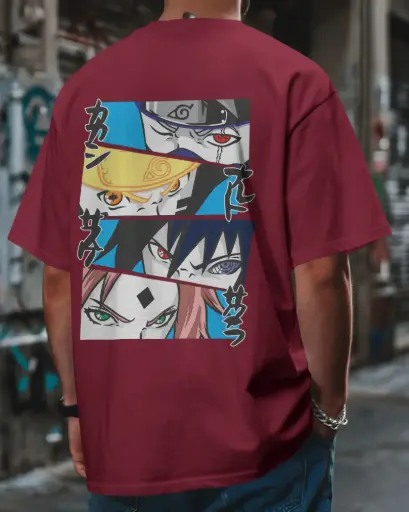 [A0072] NARUTO KAKASHI TEAM | Oversized T-shirt | ANIME | UNISEX