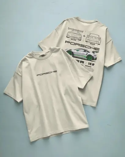 [C007] porche | printed | t shirt | cars