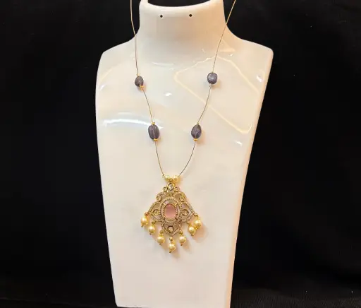 Premium invisible chain | Gold-plated pendant | ethnic, Party Adjustable sizing
