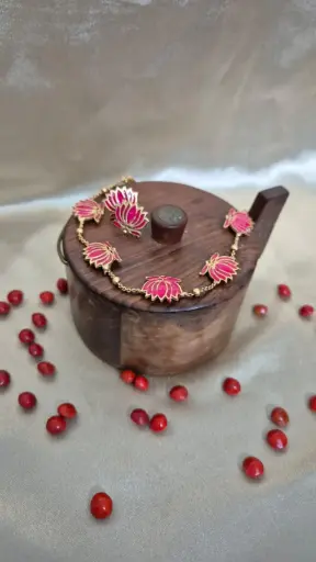 Trending Unique Lotus | Jewellery | Gold Plated | ethnic Party Adjustable sizing