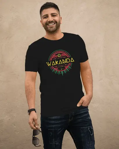  Wakanda font | round neck | regular fit 