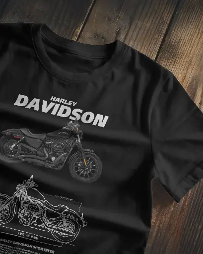 [0052/] HARLEY DAVIDSON PRINTED | Round neck | Regular fit | Unisex
