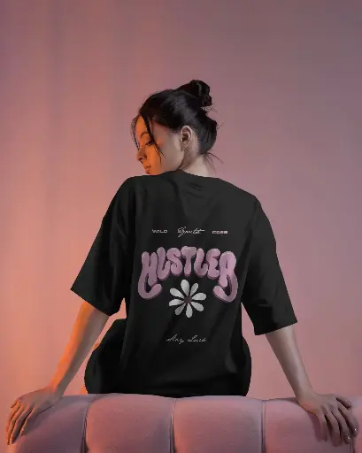 [0033/] HLSTLER Printed |  Oversized T-shirt | Womens