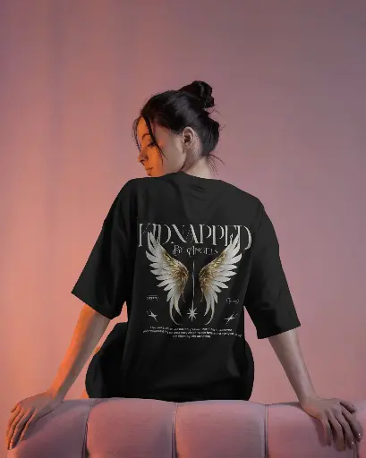 [0037/] Angel Wing Printed | Oversized T-shirt |