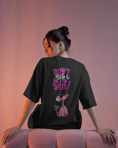 [0050/] Pink Panther Printed | Oversized T-shirt | Womens