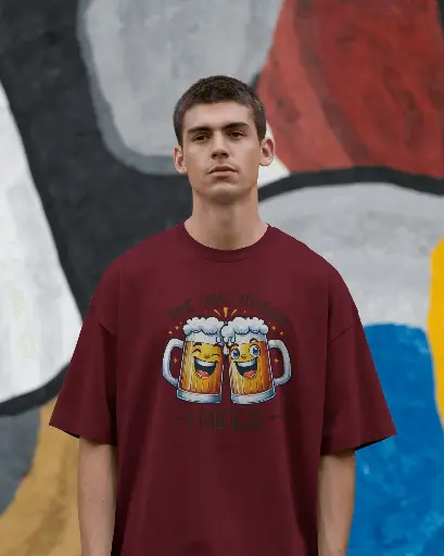 BEER CHEERS | Streetwear oversized t-shirt | Unisex