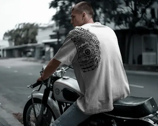 ROUGH RIAL FOLK PRINT | Streetwear oversized t-shirt | Mens